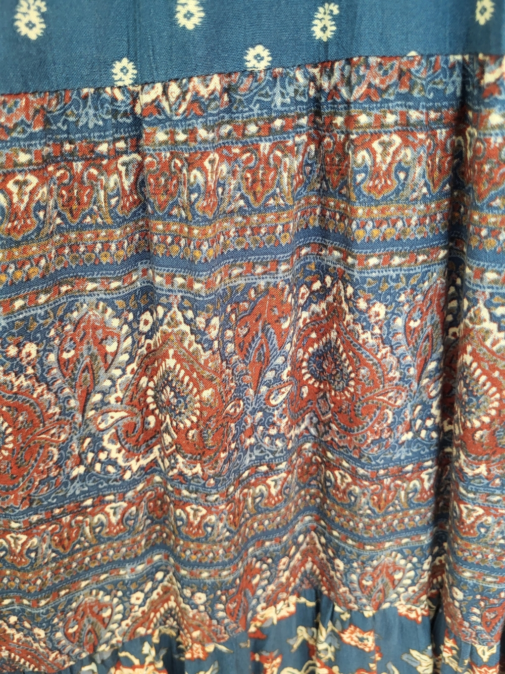 Wonderly Navy Floral Boho Tiered Maxi Dress - Picture 5 of 7